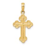 10K Budded Cross Pendant