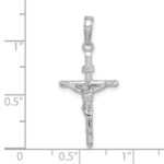 10K White Gold Stick Style Crucifix Pendant - Image 3