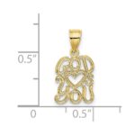 10K GOD HEARTS YOU Charm - Image 3