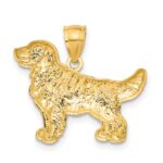 10K Diamond-cut Golden Retriever Pendant - Image 4