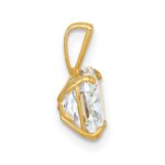 10k Polished 8.00mm Cushion-cut CZ Solitaire Pendant - Image 2