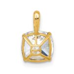 10k Polished 8.00mm Cushion-cut CZ Solitaire Pendant - Image 3