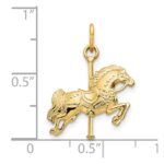 10k Solid Carousel Horse Charm - Image 3