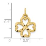 10k 4-Leaf Clover Pendant - Image 3