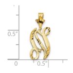 10k Initial N Pendant - Image 3