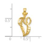 10k Initial V Pendant - Image 3