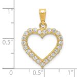 10k CZ Heart Pendant - Image 3