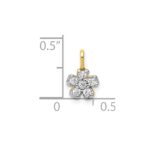 10k Small CZ Flower Charm - Image 3