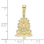 10K Polished Christmas Tree Pendant - Image 3