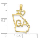 10K Solid Georgia State Pendant - Image 4