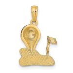 10k Solid Polished Golfing Charm - Image 4