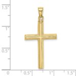 10K Polished Cross Pendant - Image 3