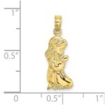 10k Praying Girl Charm - Image 3