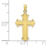 10k Polished Cross Pendant - Image 3