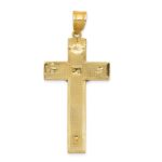10K Two-tone Diamond-cut Crucifix Pendant - Image 3