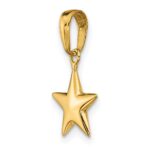 10k Small Polished 3-D Star Charm - Image 5