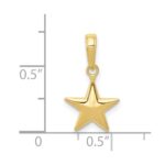 10k Small Polished 3-D Star Charm - Image 3