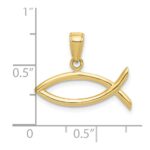 10K Ichthus Fish Pendant - Image 3