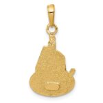 10K Slice Of Cake With Candle HAPPY BIRTHDAY Pendant - Image 4