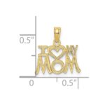 10K I HEART MY MOM Pendant - Image 4