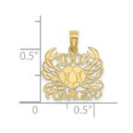 10K 100% CANCER Zodiac Charm - Image 3