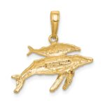 10K Mother and Baby Humpback Whale Pendant - Image 4