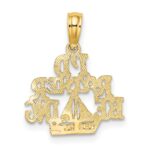 10K I'D RATHER BE SAILING Charm - Image 4