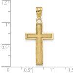 10K Large Satin Cross Pendant - Image 3