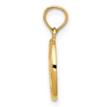 10k Polished Small Fleur De Lis in Oval Pendant - Image 2