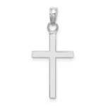 10k White Gold 3-D Cross Pendant - Image 4