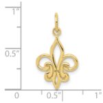 10k Fleur De Lis Charm - Image 3