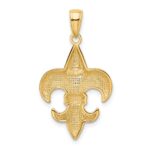 10k Medium Fleur-De-Lis Pendant - Image 4