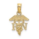 10K RN Caduceus Pendant
