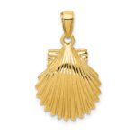 10K Scallop Shell Pendant
