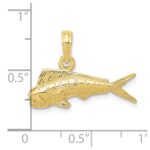 10k Mahi Mahi Fish Pendant - Image 3