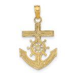 10k Mariner's Cross Pendant - Image 4