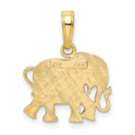 10k Textured Elephant Pendant - Image 4