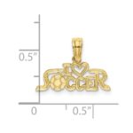 10K I HEART SOCCER Charm - Image 3