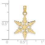 10k Polished Snowflake Charm - Image 3
