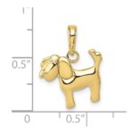 10k Polished Dog Charm - Image 2