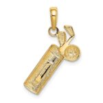 10k Polished Golf Bag Charm - Image 4