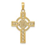 10K Diamond-cut Celtic Cross Pendant