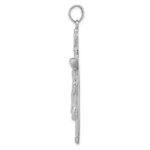 10k White Gold INRI Crucifix Pendant - Image 2
