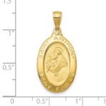 10k Saint Anthony Oval Medal Pendant - Image 3