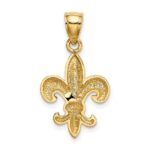 10k Polished Fleur de Lis Pendant - Image 4