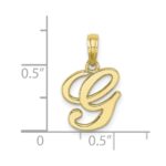 10K Polished G Script Initial Charm - Image 3