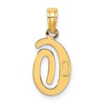 10K Polished O Script Initial Charm - Image 4
