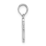 10K White Gold Polished G Script Initial Charm - Image 2