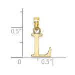 10K Polished L Block Initial Charm - Image 3