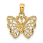 10K Cut-Out Small Butterfly Charm - Image 4